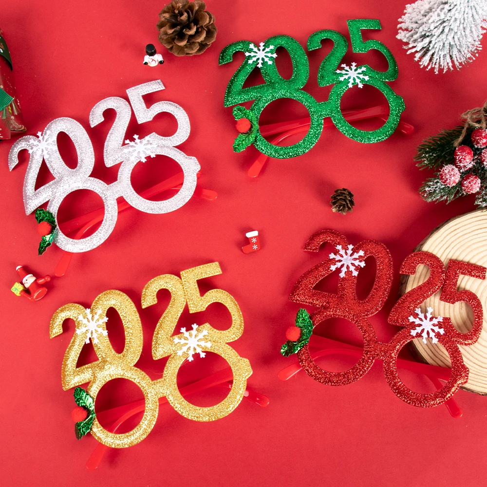 Christmas photo props glasses frame headband headwear party decoration gift 2pcs hair headband christmas party glasses