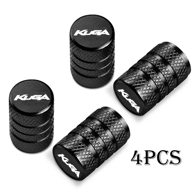 Car Wheel Tire Valve Caps Tyre Stem Covers Airdust Waterproof For Ford Kuga Auto Accessories