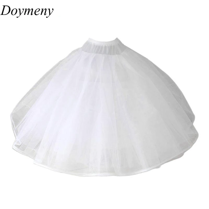 Doymeny Women's  Wedding Accessories 8 Layers Tulle Ball Gown Petticoat with No Rings Evening Prom Crinoline Half Slip