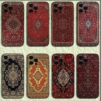 Persian Carpet Floral Phone Case For iPhone 11 to 17 Pro Max Mini SE 7 8 Plus 16E 1