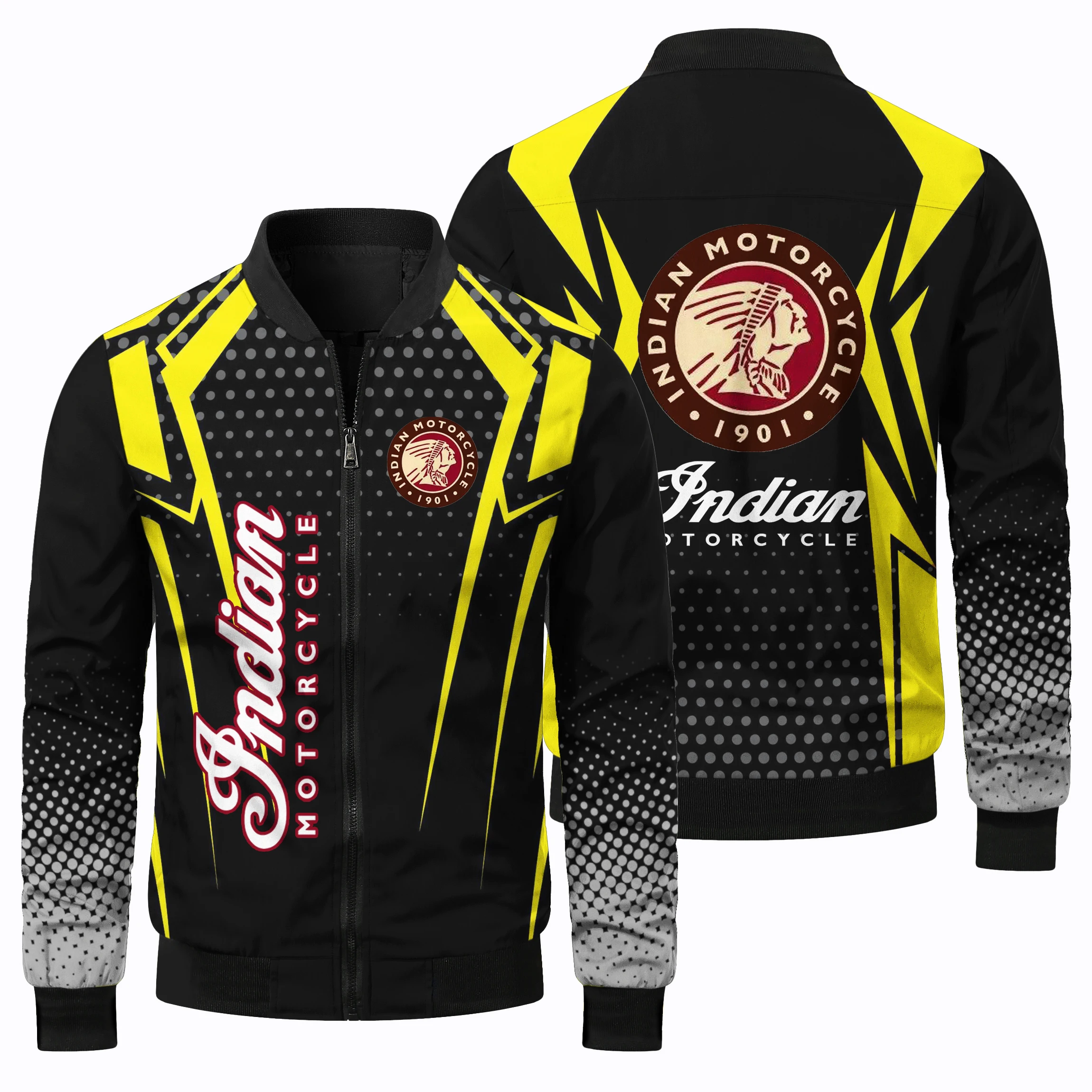 thumbnail image 5 of Chaquetas de primavera y otoño para hombre Chaquetas con estampado 3D Chaquetas para ciclismo, acampada, todoterreno y al aire libre Chaquetas clásicas de carreras, 5 of 5