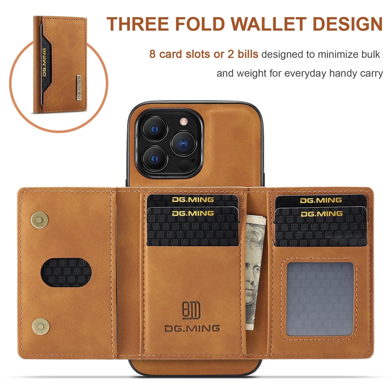2-in-1 Detachable Magnetic Wallet Case 5