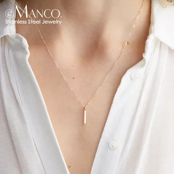 E-Manco 세련된 스테인리스 스틸 펜던트 목걸이, 얇은 링크 체인 목걸이, 베스트 프렌드 목걸이, 미니멀리스트 초커 쥬얼리