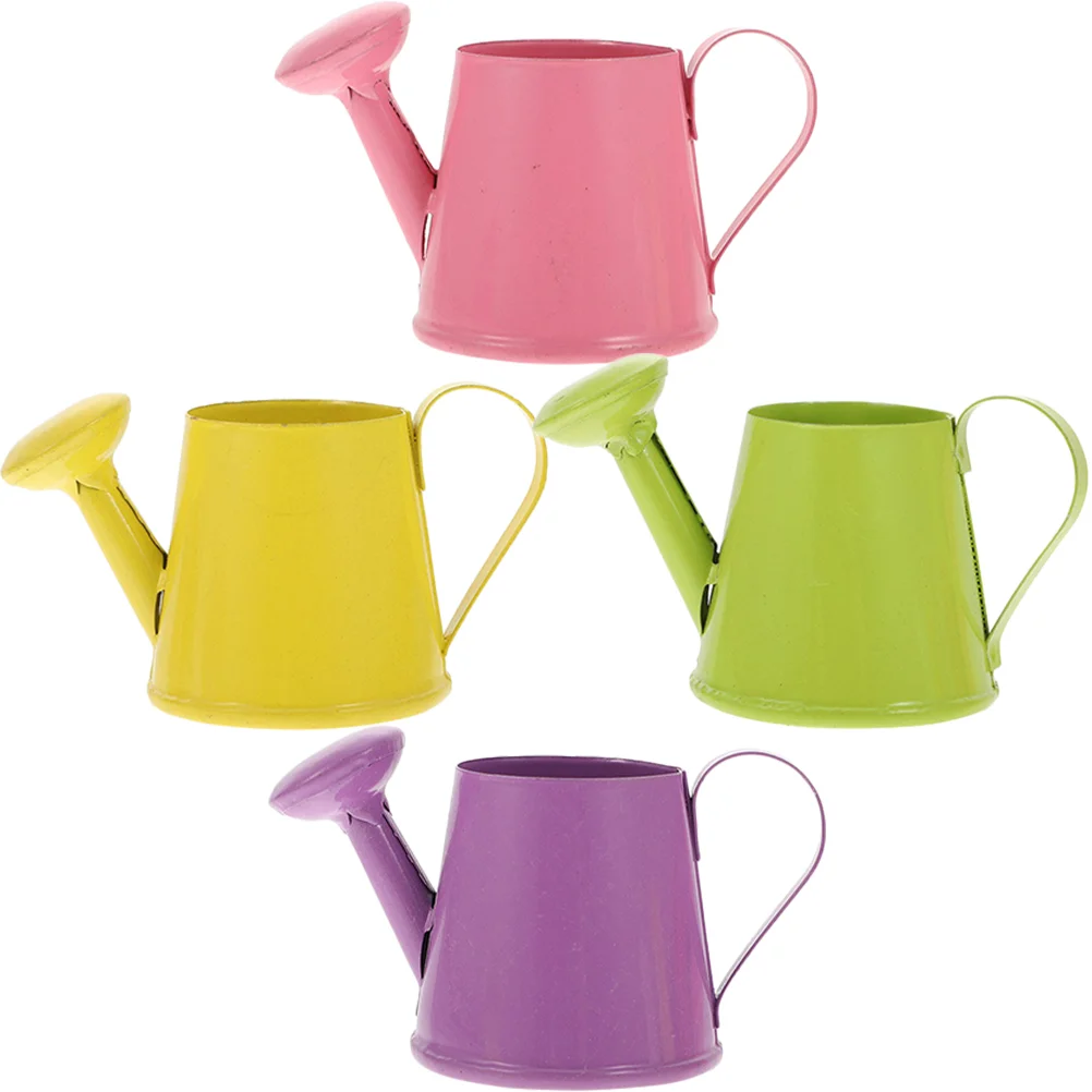 

4 pcs Children Garden Watering Can Kids Metal Watering Can Mini Watering Kettle