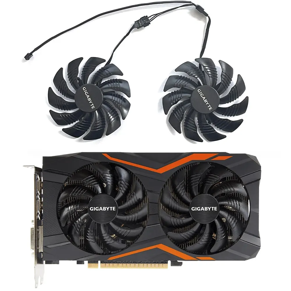 Ventilador para Gigabyte Pld09210s12hh T129215su cc 12v 0.5a 4pin 88 mm Gtx 1050 1060 1070 ti Gv-rx570 580 Aorus rx 470 480 r9 380x
