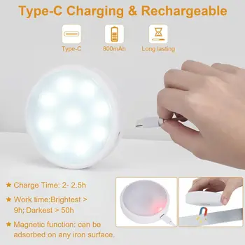 Lightess Battery Operated Wall Sconces with Remote Set of 2, RGB Rechargeable Wall Light Fixtures with Fabric Shade 6