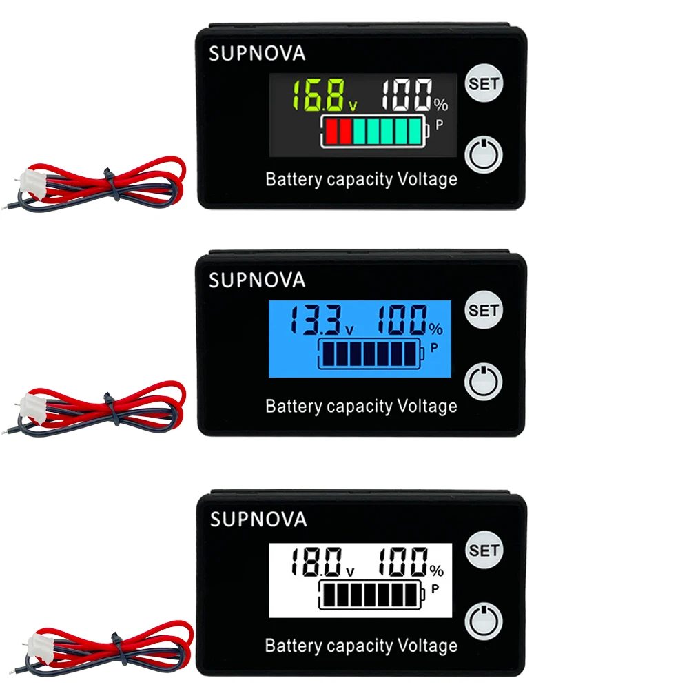 DC 8-100V battery capacity voltmeter final product image