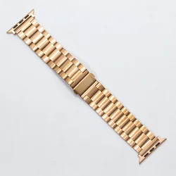 Stainless Steel Metal Wristband Bracelet - 42 44 45 49mm 46mm (Rose gold)