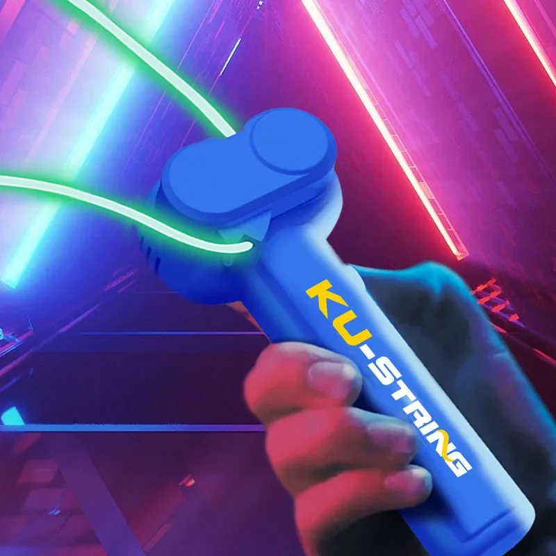 Light Toy String Glow in The Dark String Rope Launcher Luminous Portable Handheld Stress Relief Toy for Kids Party Gift