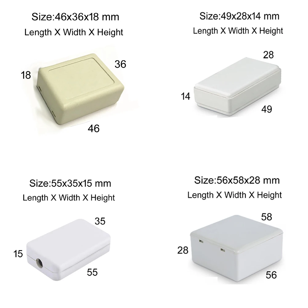 Waterproof white DIY Housing Instrument Case ABS Plastic Project Box Storage Case Enclosure Boxes Electronic Supplies