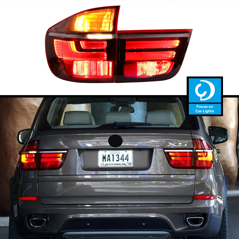 Taillights For Bmw X5 E70 2007-2013 Tail Light Drl Running Signal Brake Reversing Parking Lighthouse 2pcs Rear Light - Car Assembly - AliExpress