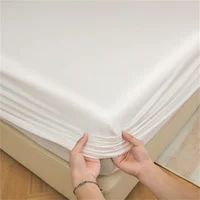 Drap-housse en coton égyptien de luxe doux 400TC, avec bandes élastiques, housse de matelas antidérapante, lavable en Machine, 140/160/180/200cm 4