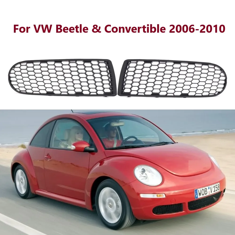 

2PCS Car Front Bumper Fog Light Grille Honeycomb Hex Grill Cover For VW Beetle & Beetle Convertible 2006 2007 2008 2009 2010