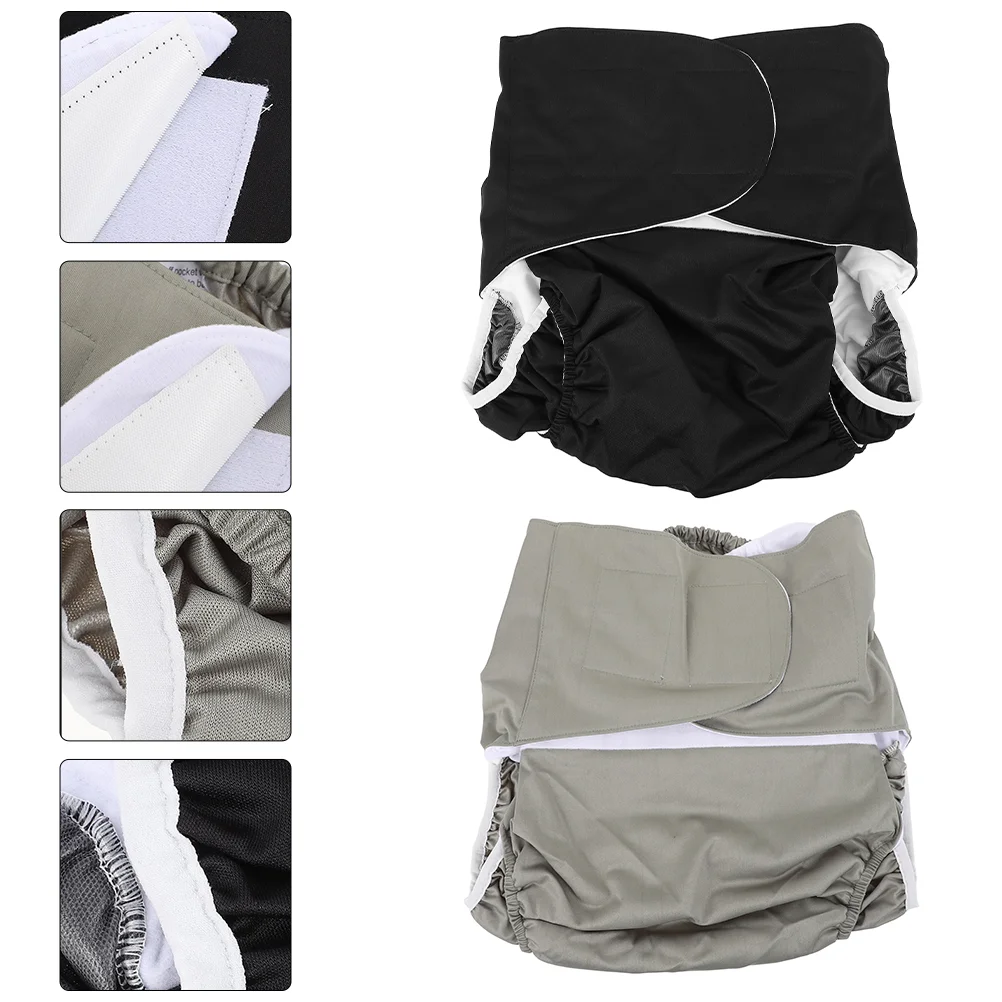 

2pcs Patient Adult Diapers Washable Adult Nappies Anti-leak Period Briefs