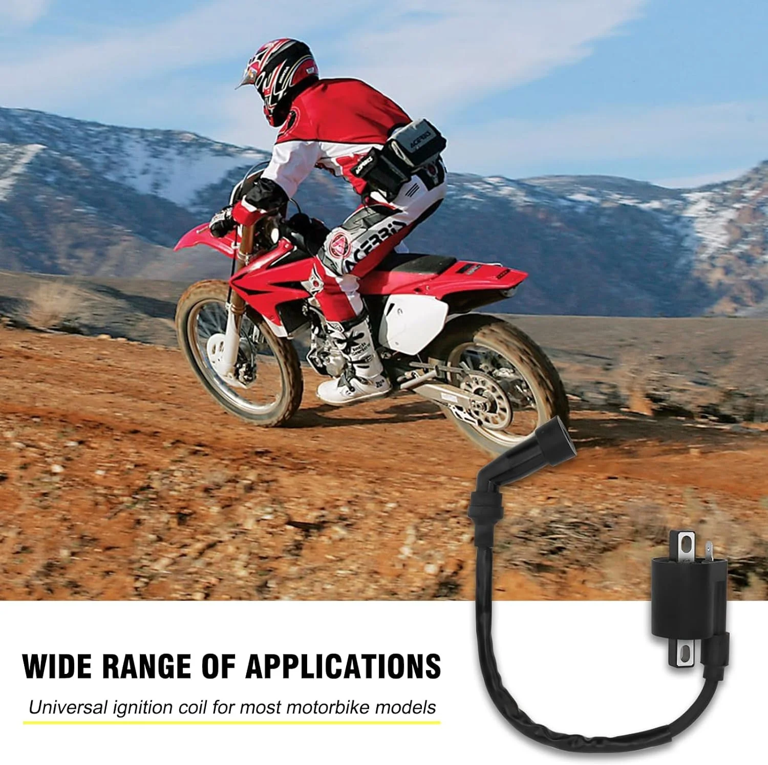 NIBBI Zündspule Hochdruckleistung Zündspule Passend für Yamaha RS Motorrad 4T 100cc Motor Motorradteile – Detail 1