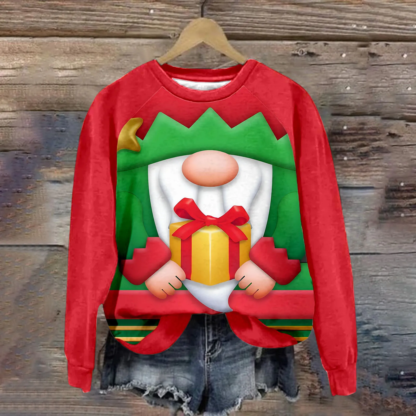 

Зимние женские толстовки больших размеров, женские толстовки, пуловер с рождественским принтом, топы, теплая Модная Рождественская Толстовка, женская одежда, новинка 2024