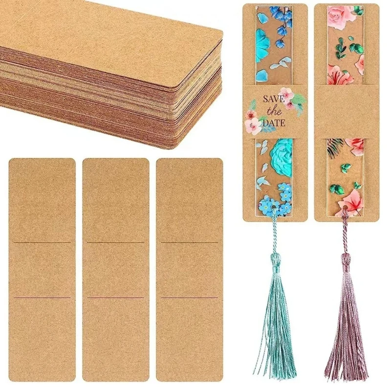 10/20/30Pcs Kraft Bookmark Sleeves Resin Bookmark Holder Kraft Paper Cover  Blank Display Cards for bookmark Wrapping Packaging - AliExpress