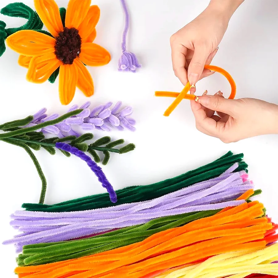 120/240/480pcs 파이프 클리너 트위스트 스틱 수공예품 DIY 미술 용품 ??축제 파티 생일 선물 실내 장식 XJM