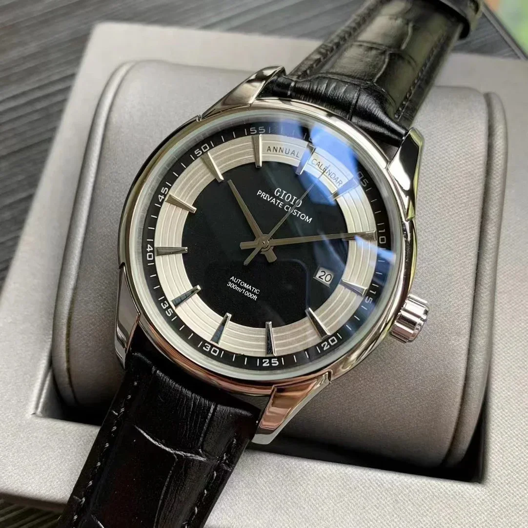 

Luxury New Men Automatic Mechanical Watch Black Brown Leather Sport Watches