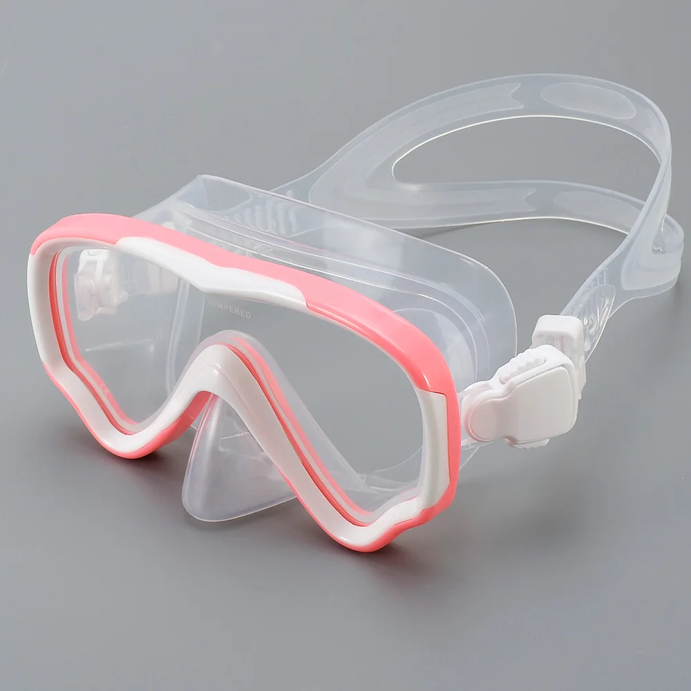 Professional Kids Snorkel Swim Mask Child Diving Mask Anti-Fog Swimming Goggles With Nose Cover For Snorkeling Swimming Training