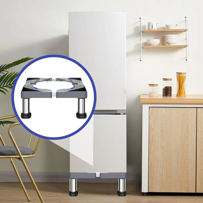 Washer Pedestal Stainless Steel Dryer Stand Pedestal Heavy Duty Washing Machine Riser with 4 Strong Feet Laundry for washing machine stand