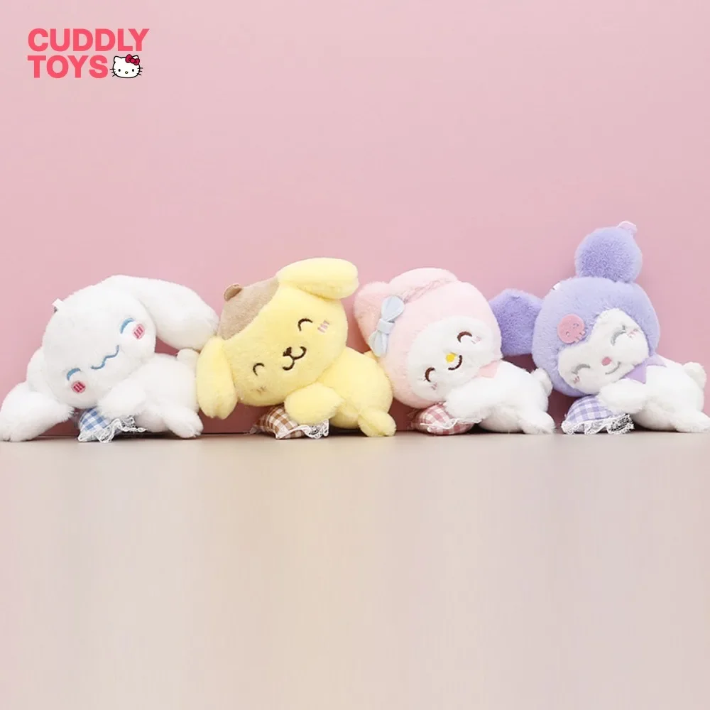 Sanrio Plush Pendant Cartoon Keychain Pendant Cute Sleeping Series Backpack Decor Kuromi Melody Plush Pendant for Children Gifts