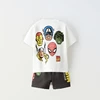 Printed Spider Man Boys T-shirt Tracksuits Summer Clothing Loose Casual Short Sleeved Suit Kids Cartoon Tee Shorts Two Piece Set 5