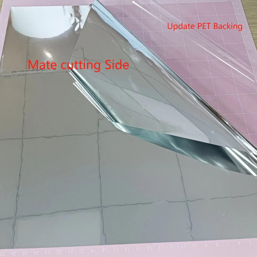 Adhesive Vinyl 12inx12in Metallic Permanent for Cricut Machine Mirror Metallic Sheets for Decoration