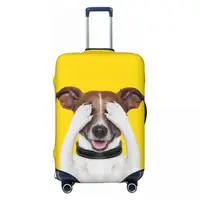 Custom Cute Jack Russell Terrier Dog Meme Suitcase Cover Washable Pet Animal Luggage Protective Covers for 18-32 inch 1