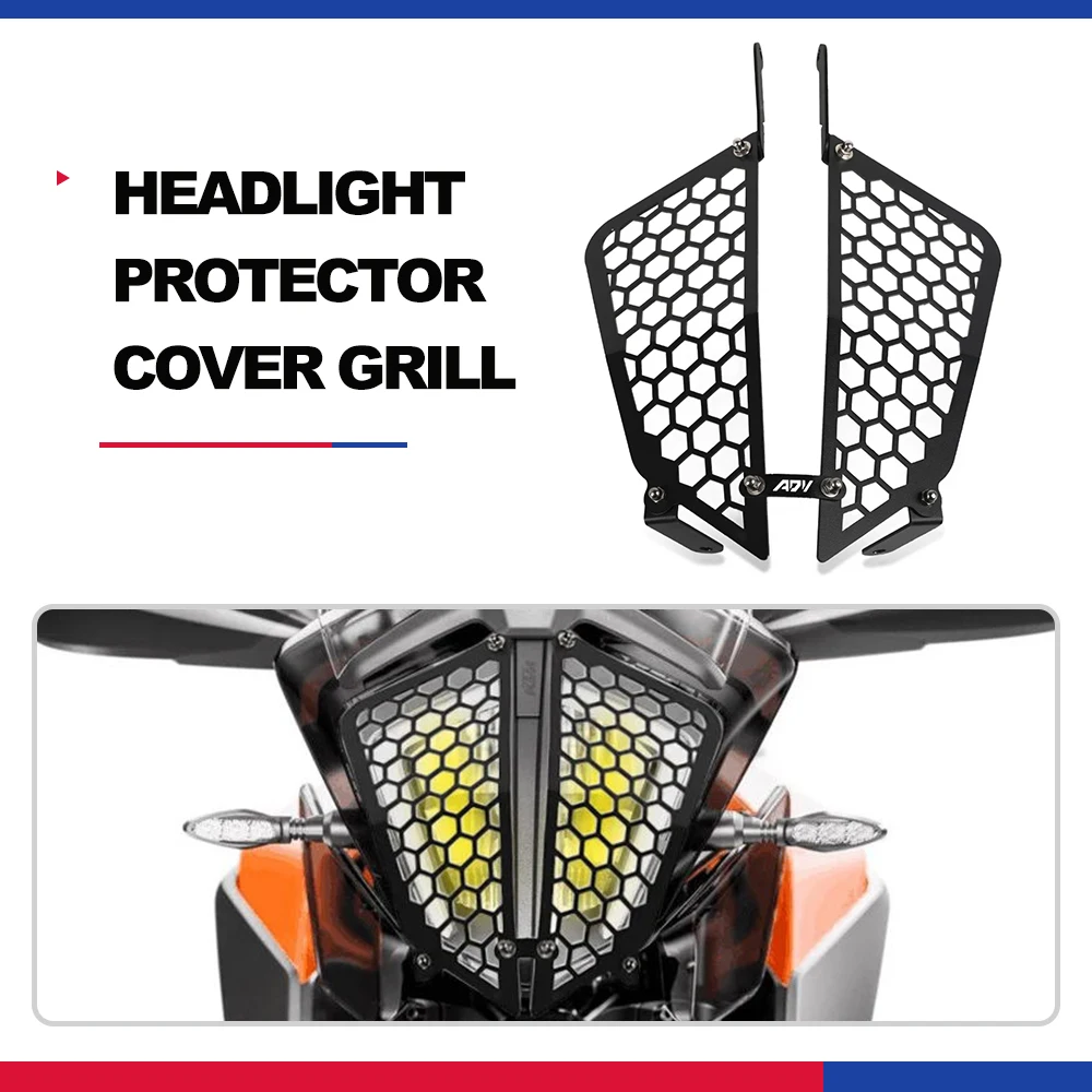 

Headlight Guard Fit For 390 Adventure ADV 2019 2020 2021 Head Light Guard Front Headlight Headlamp Grille Guard Cover Protector