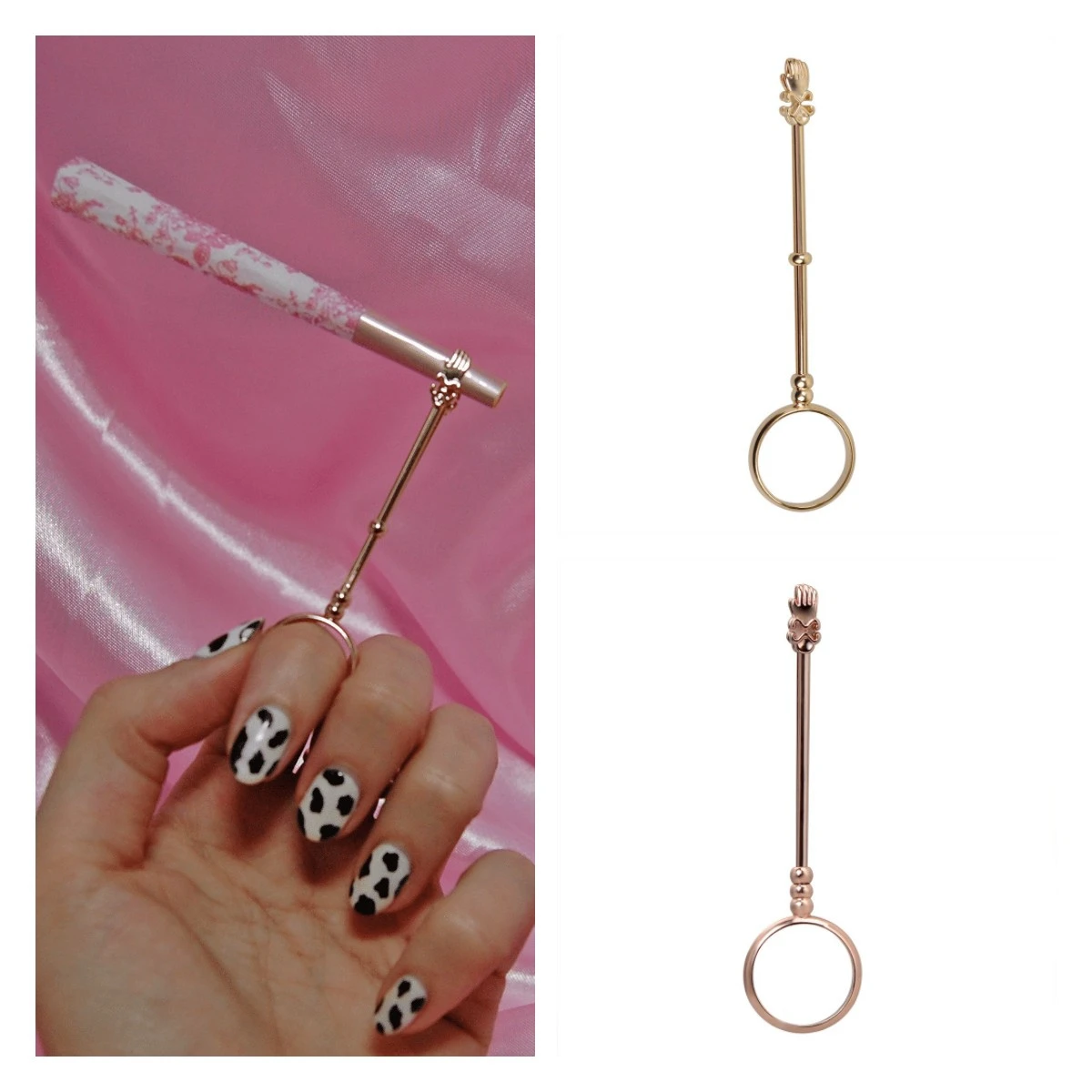 

Holding Hands J Ring CIGARETTE Holder Ring