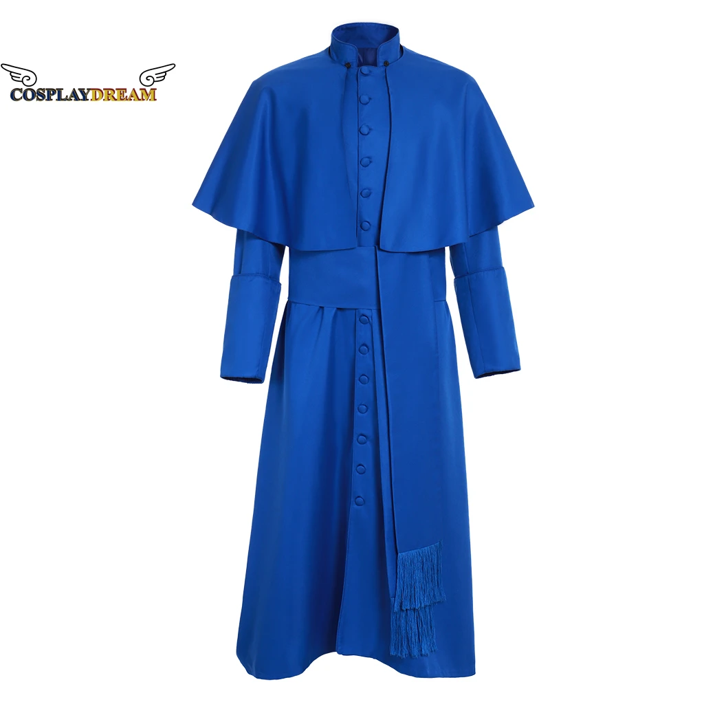Sacerdote Blu Romano Abito Da Cassica Abiti Da Chiavistello Abito Da Verme Medievale Mago Abito Da Sacerdote Blu Abito Da Sacerdote Cosplay