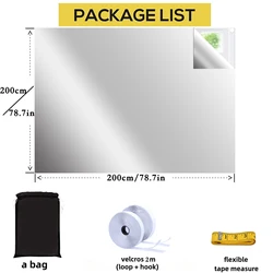 Ultimate Blackout Window Cover - Premier Light - Blocking Privacy Shade (Silver 200x200cm)
