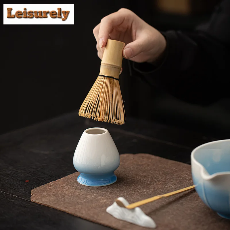 2PCS Melon Edge Gradient Matcha Brewing Cup With Pouring Spout Reusable Matcha Bowl Set Food Grade Japanese Green Tea Bowl Gifts