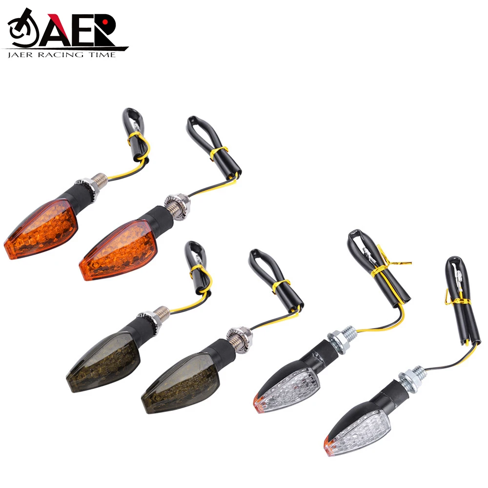 2X Universal Motorcycle LED Turn Signal Indicators Light Amber Blinker 14 led 12V 2W