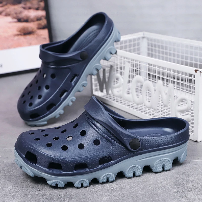 

Hot sale Summer Rubber Sandals Men Outdoor Slippers Platform Clogs Women Garden Beach Shoes Man Wading Sandles Zuecos Hombre