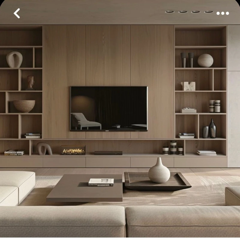Living Room Cabinet Furniture Floating Wall Mounted Wooden TV Cabinet Luxury TV Stand With Extra Storage