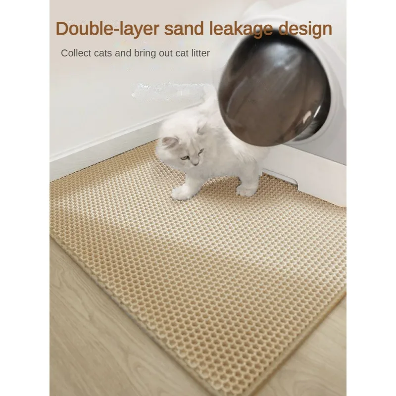 Cat litter pad TOUA Choice Double Layer EVA Cat Litter Pad Bed Cats Large 75cm Waterproof Sand Basin Filter Kitten Dog Pet Products Accessories