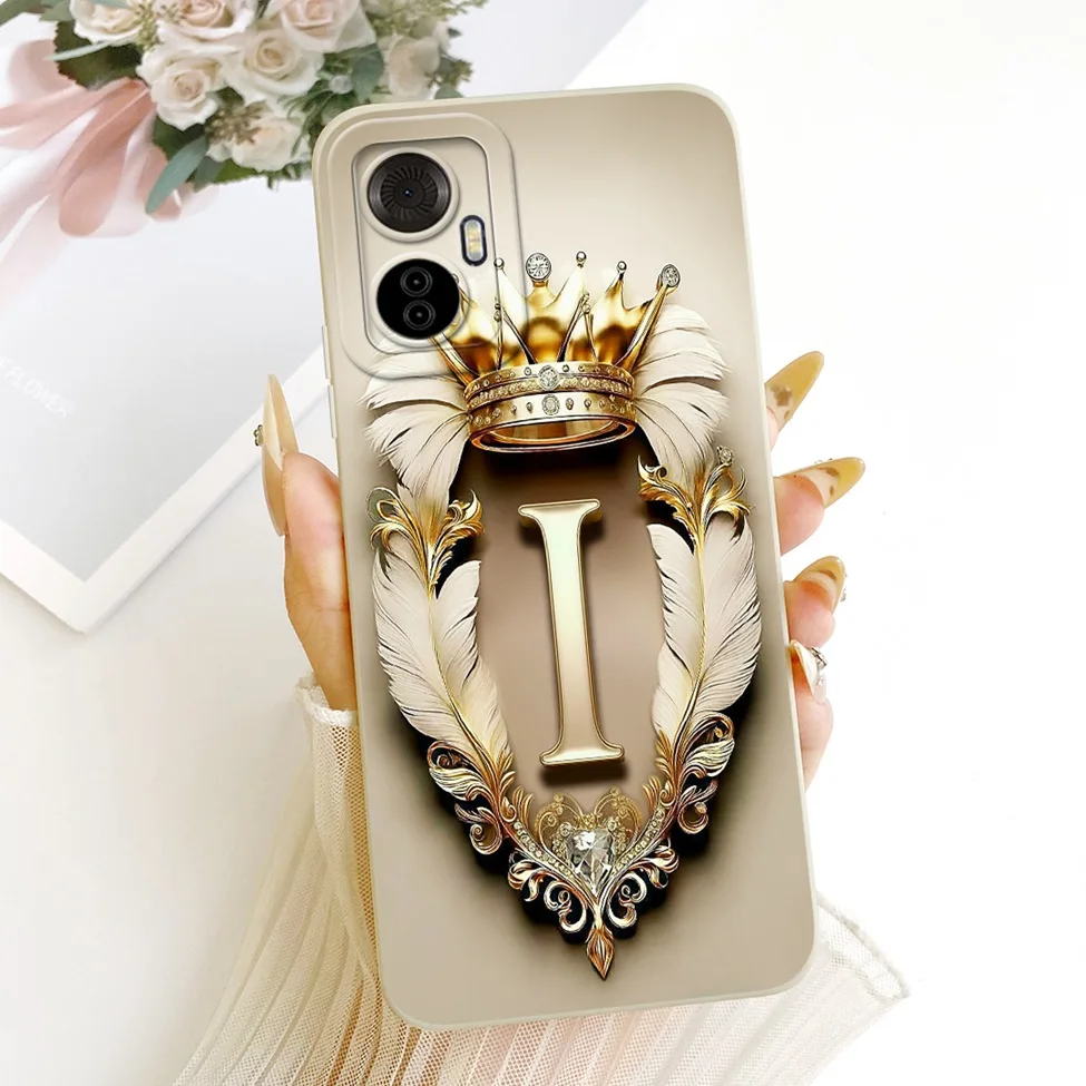 Aesthetic Luxury Silicone Phone Case with A-Z Letter Designs