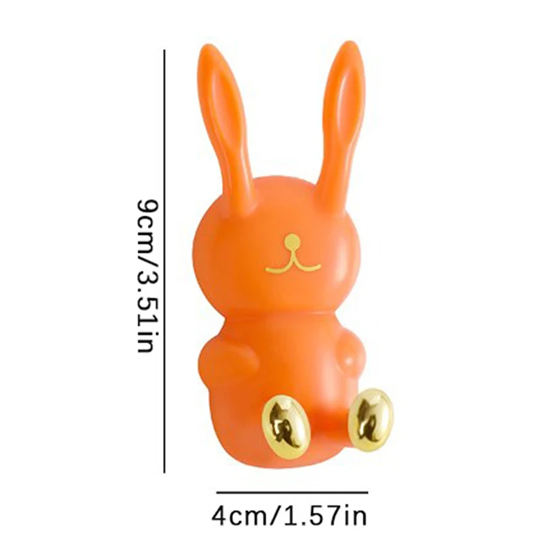 Cute Rabbit Toothbrush Holder Punch free Toothbrush Shelving Strong Adhesive Wall Hook Multifunctional Power Plug Holder Hanger