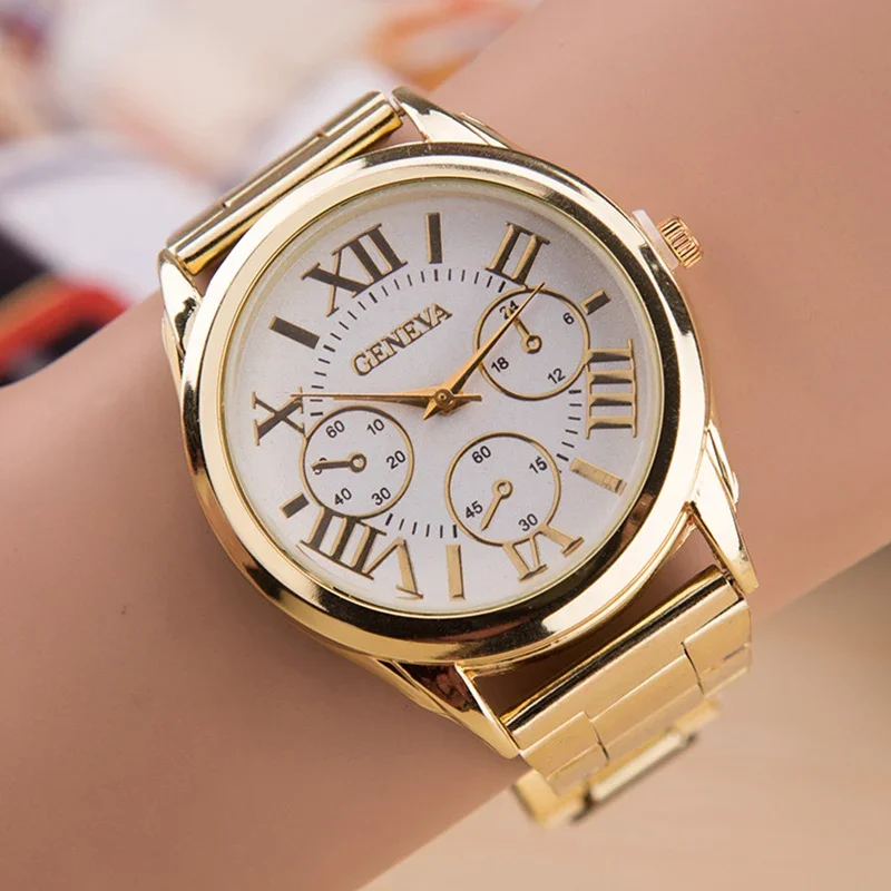 MAYZHISU Casual Quartz Watch for Women Deco 3 Eyes High-end Light Luxury Women Watches Stainless Steel Ladies Wristwatch Clock