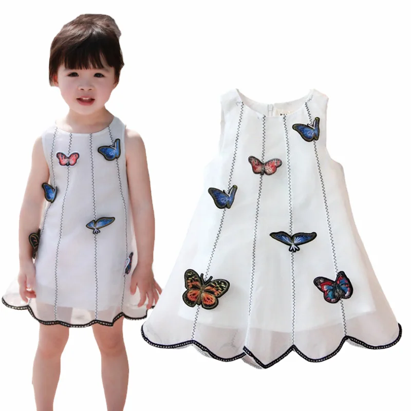 

Butterfly Baby Girl Dress Fashion Design Toddler Girls Clothes Formal Party Dress Elegant Mesh Ball Gown Children Outfits