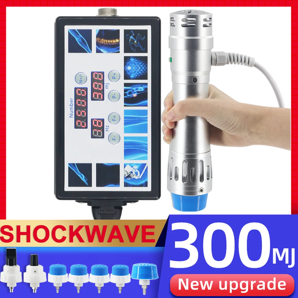 

300MJ Portable Shockwave Therapy Machine Physiotherapy Equipment Shock Wave Massage Relaxation ED Treatment Body Relax Health Ca