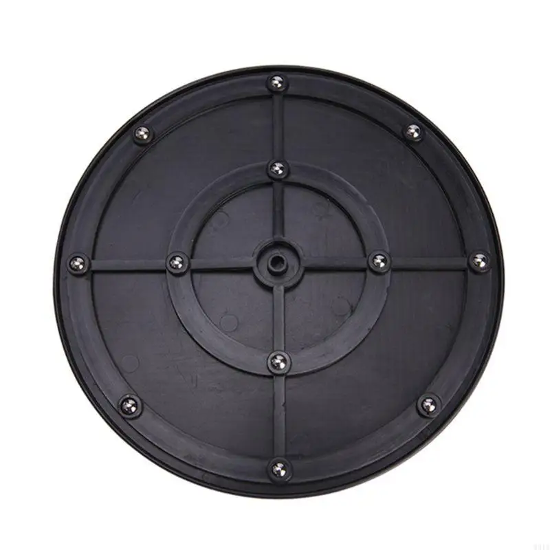 W91B Practical 8" 20cm Black Plastic Turntable Round Bonsai 360 Rotating Turntable
