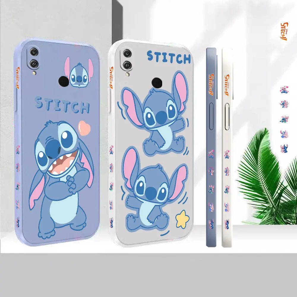 

Liquid Silicone Case For Honor 80 70 60 50 SE GT 30 30S 20 20S 10 9 8X Pro Plus Max Lite 4G 5G Lilo & Stitch Cute Stitch Cover