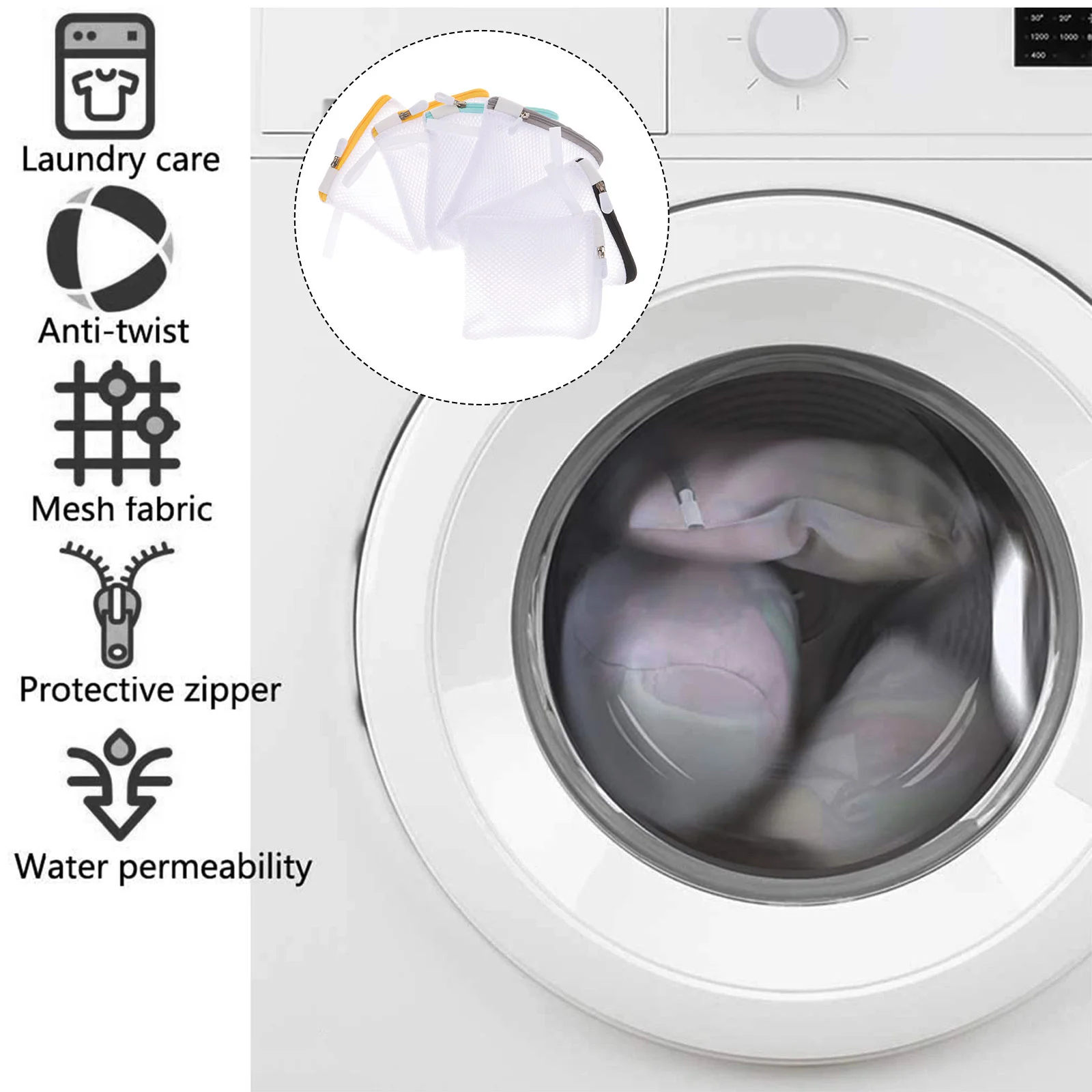 6 Pcs Laundry Bag Portable Basket Protecting Wash Underwear Washing Mesh Sandwich Women's Organizer 4