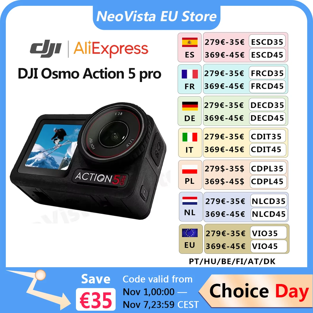 Kamera DJI Osmo Action 5 pro z EU za $314.51 / ~1161zł Kamera DJI Osmo Action 5 pro z EU za $314.51 / ~1161zł
