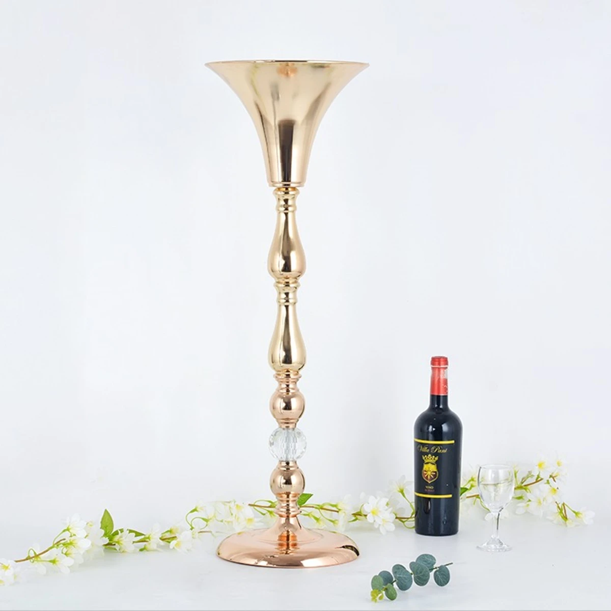 6/8/10 PCS Gold Flower Road Lead Metal Wedding Table Centerpieces flower stand flower vase Event Party Decoration 2998