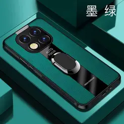 Luxury Leather 360° Rotating Stand Phone Case - Shockproof Protective Cover - Note 15 Pro Plus (Green)