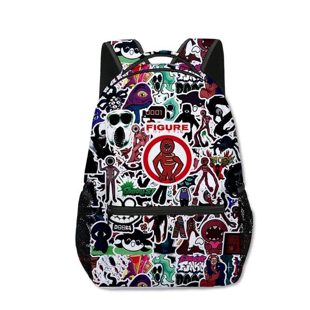 Doors roblox Figure Backpack Primary School Kindergarten Shoulder Reduction  Backpack 